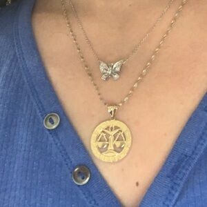 Birthmonth Horoscope Pendant Round 14k Solid Gold all months available